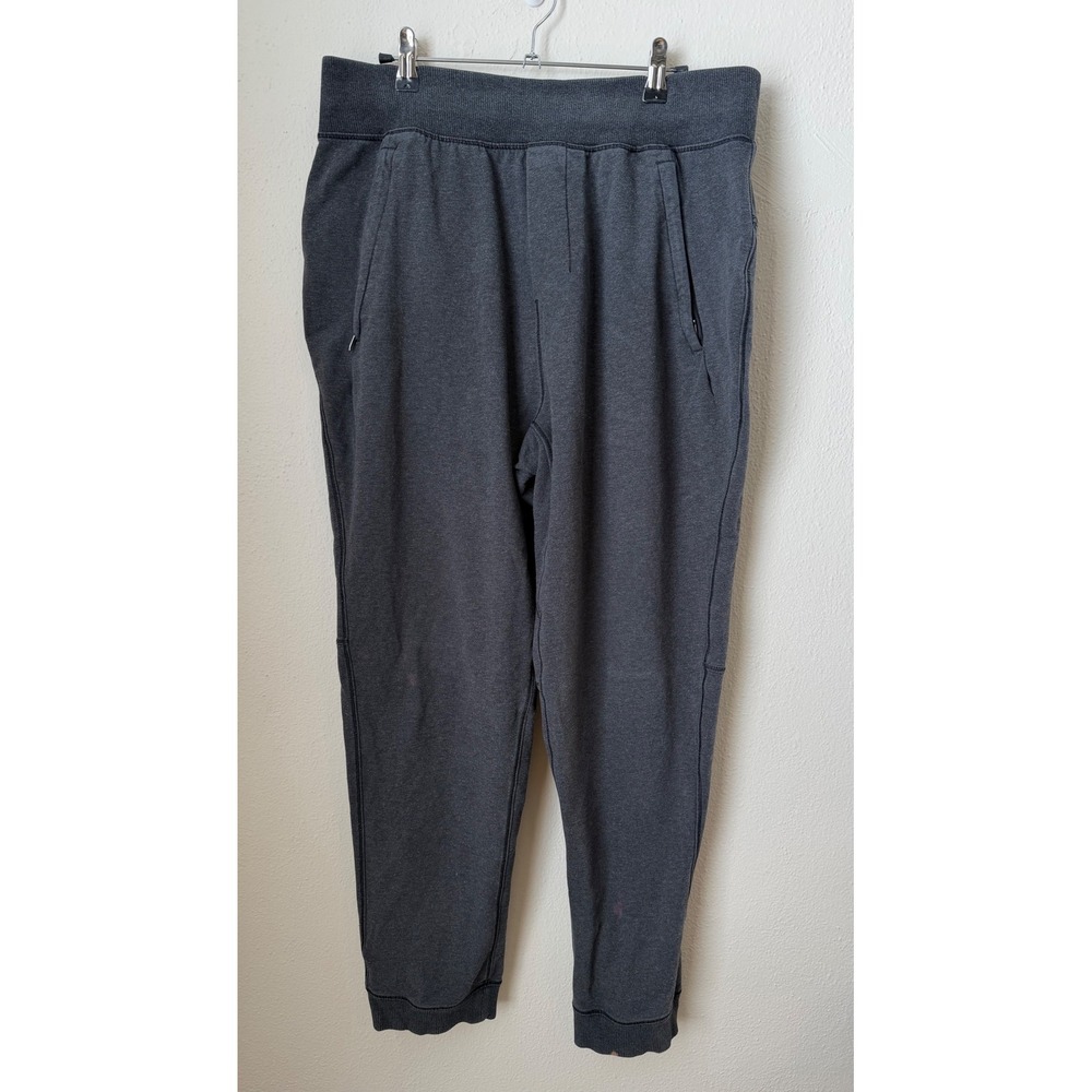 Lululemon Mens Jogger Charcoal Gray Heather Tapered Pants Size L
